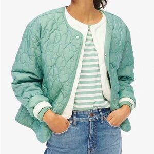 J. Crew Seafoam Quilted‎ Puffer Jacket